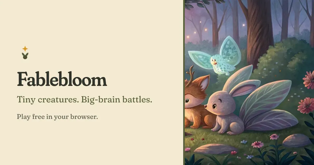 Fablebloom: no hidden cards, no timers, no packs