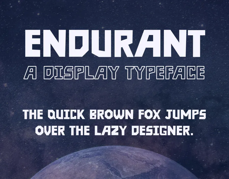Endurant: display typeface